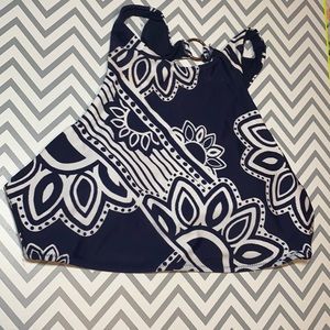 Aerie navy and white bikini top.